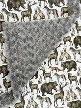 Load image into Gallery viewer, Crib Blanket | Grey Wildlife