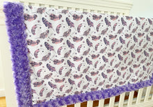 Load image into Gallery viewer, Crib Blanket | Purple Feather