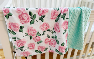 Crib Blanket | Roses