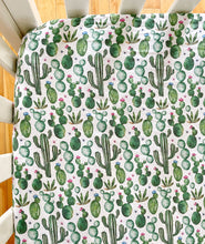 Load image into Gallery viewer, Crib Sheet | Flowering Cacti