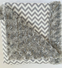 Load image into Gallery viewer, Crib Blanket | Grey Chevron