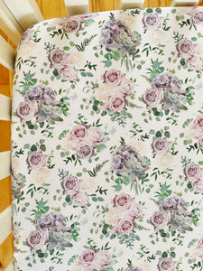 Crib Sheet | Purple Floral