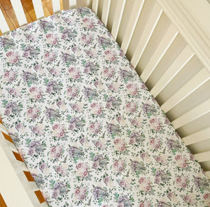 Crib Sheet | Purple Floral