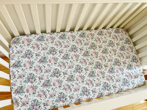 Crib Sheet | Purple Floral